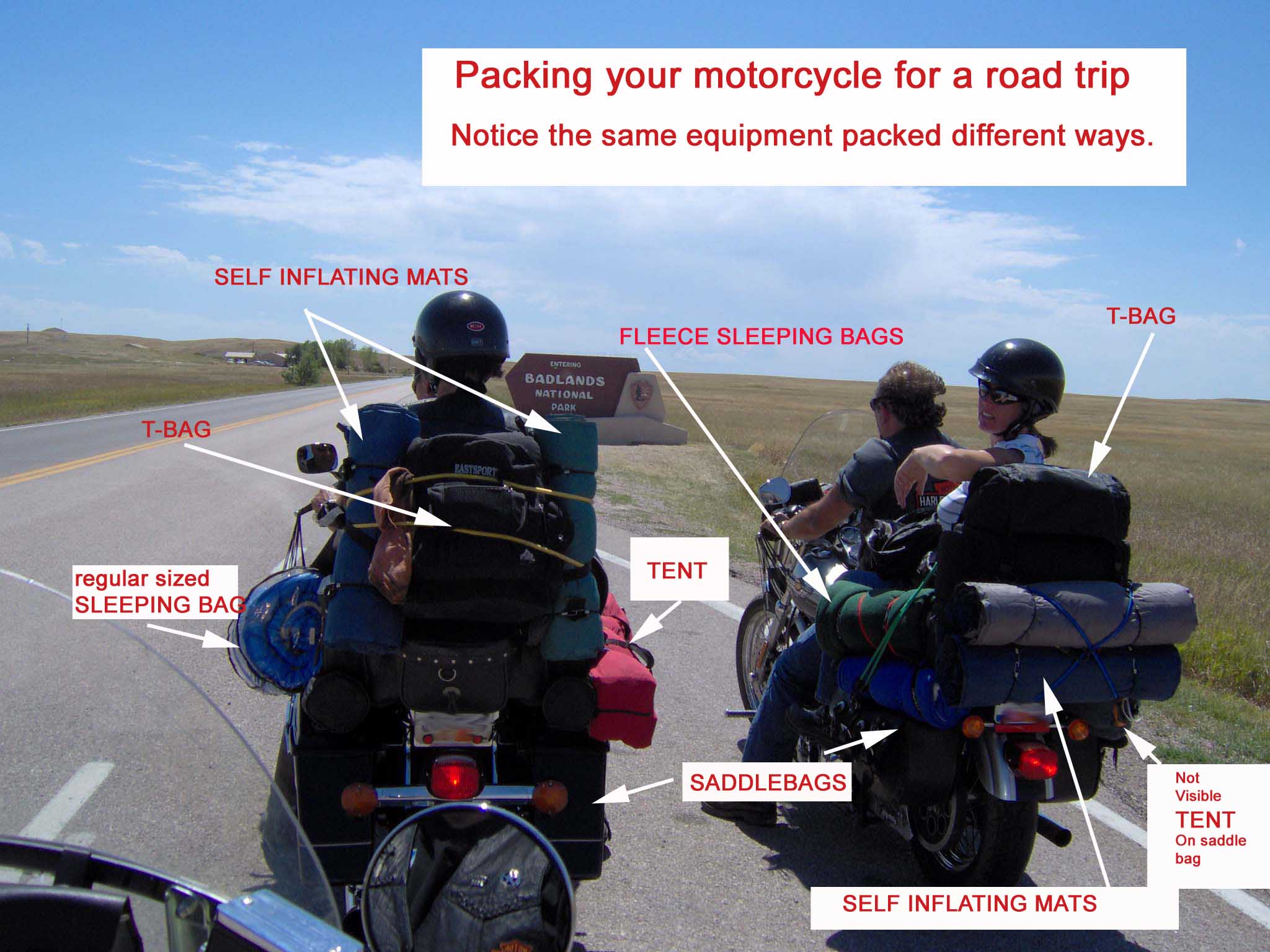 Packing Checklist for your motorcycle road trip!